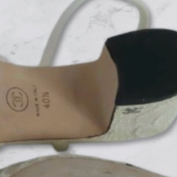 Chanel 2024 embellished slingback heels 39.5 - Picture 9 of 13